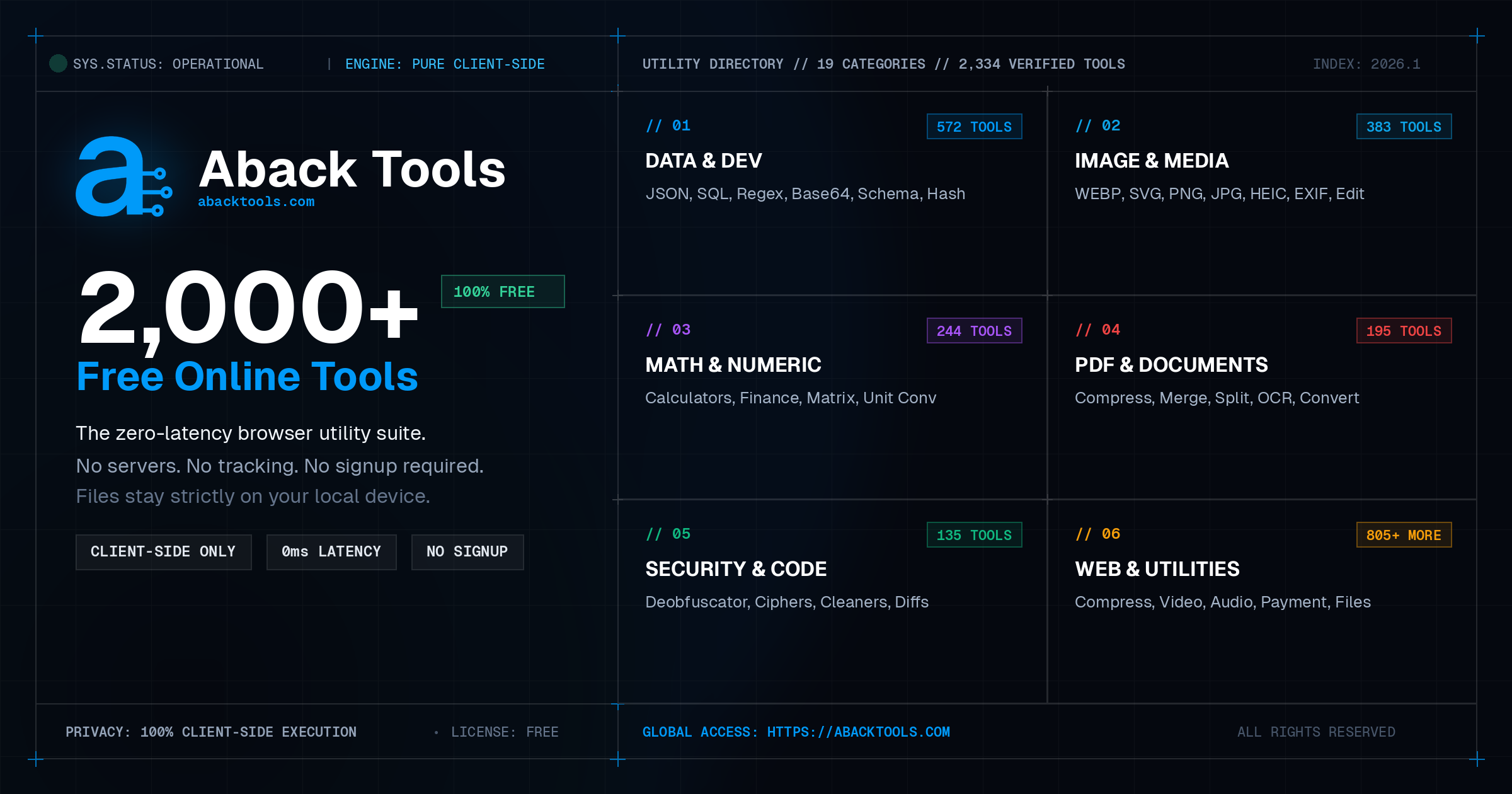 Aback Tools - Free Online Tools & Utilities screenshot 1